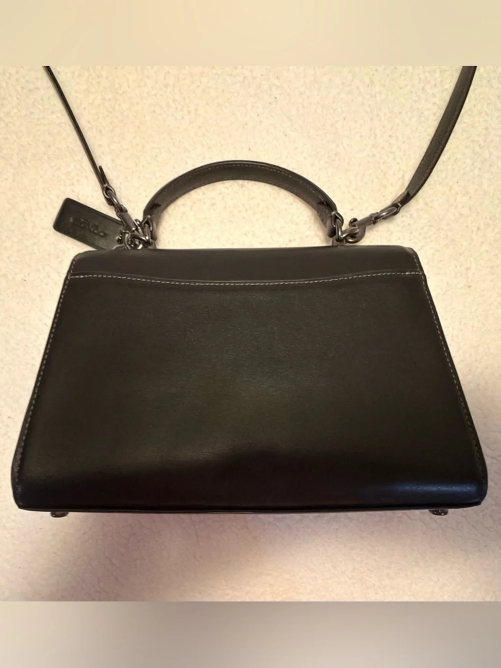 COACH - Eliza Top Handle Bag in Leather (CT852) - Picture 7 of 16